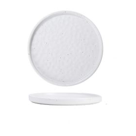 Ceramic Steak Creative Pasta Western Food Pizza Plate (Option: Hoarse white-10inches)